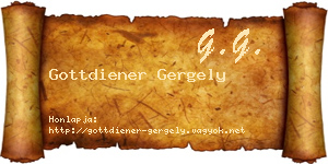 Gottdiener Gergely névjegykártya